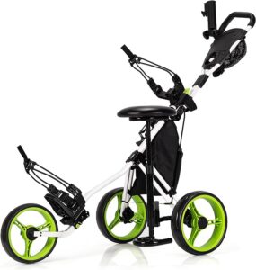 Ultimate golf companion: tangkulas innovative lightweight push cart